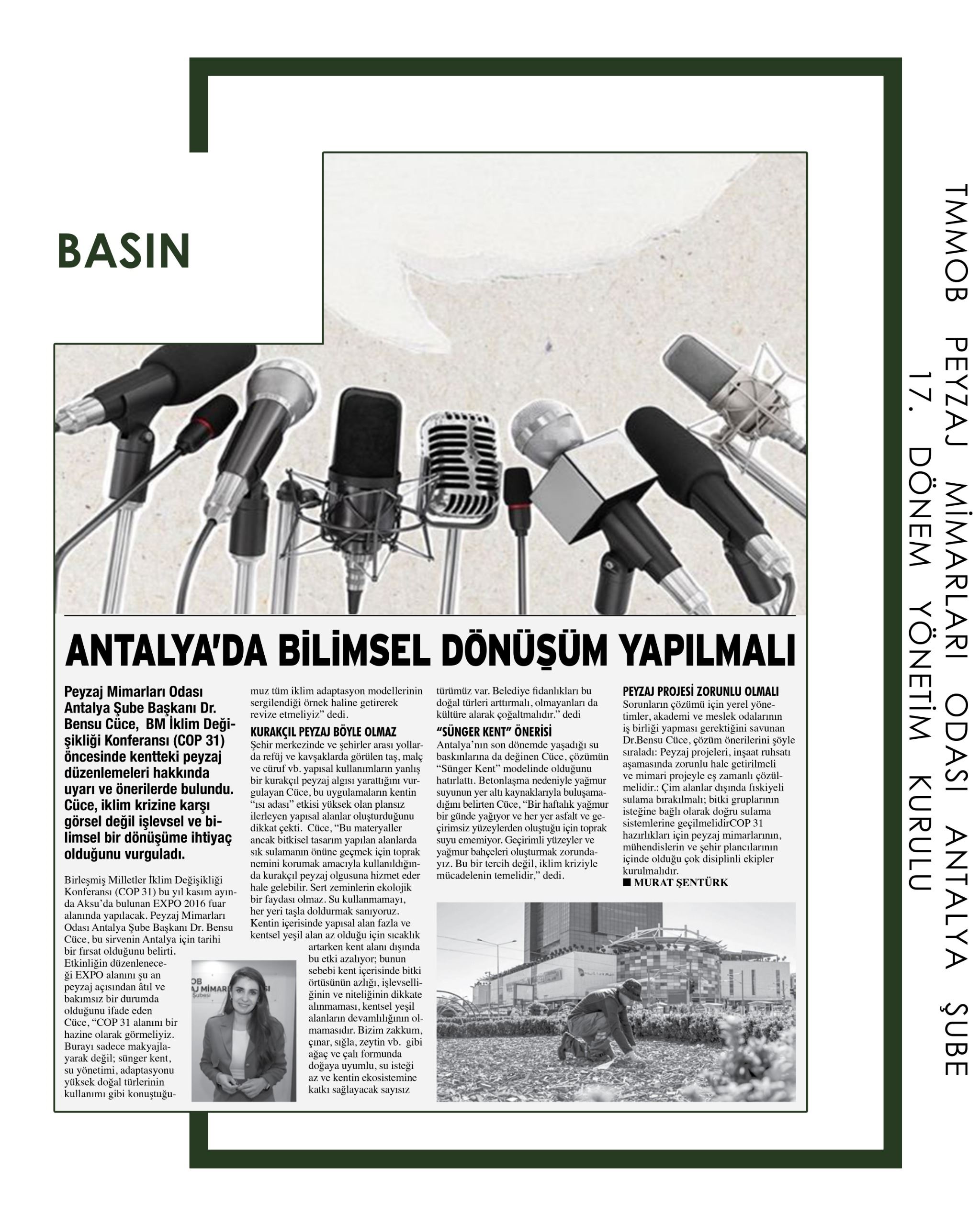 BASIN AÇIKLAMASI- ANTALYA KÖRFEZ GAZETESİ -ANTALYA'DA BİLİMSEL DÖNÜŞÜM YAPILMALI