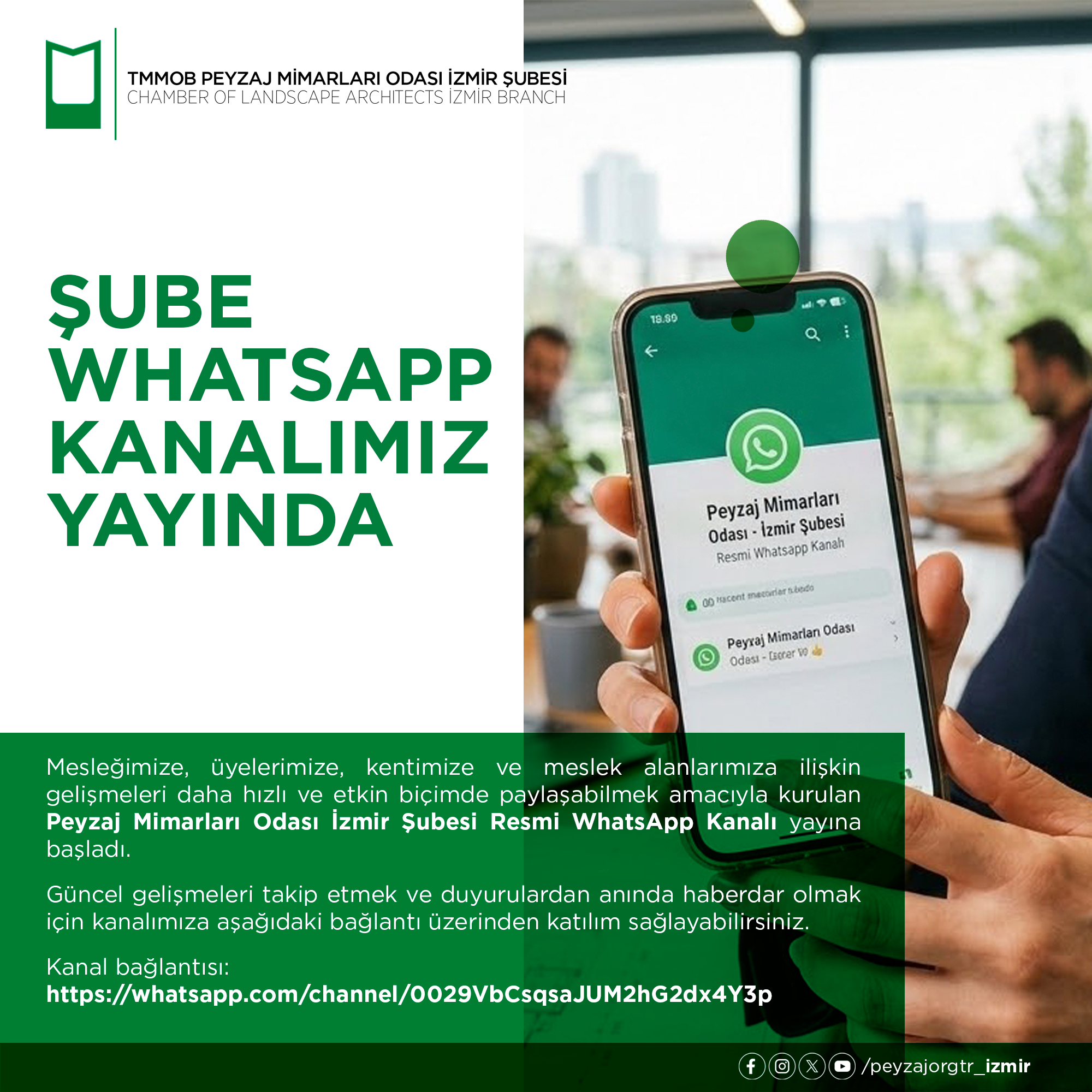 ŞUBE WHATSAPP KANALIMIZ YAYINDA