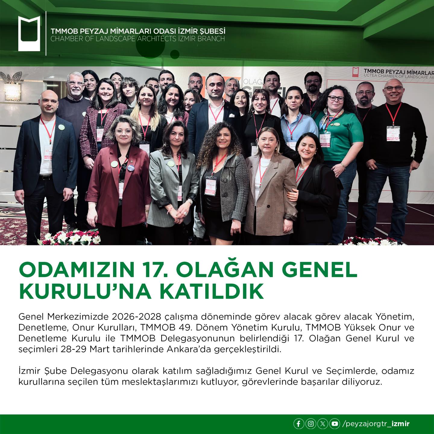 ODAMIZIN 17. OLAĞAN GENEL KURULU’NA KATILDIK