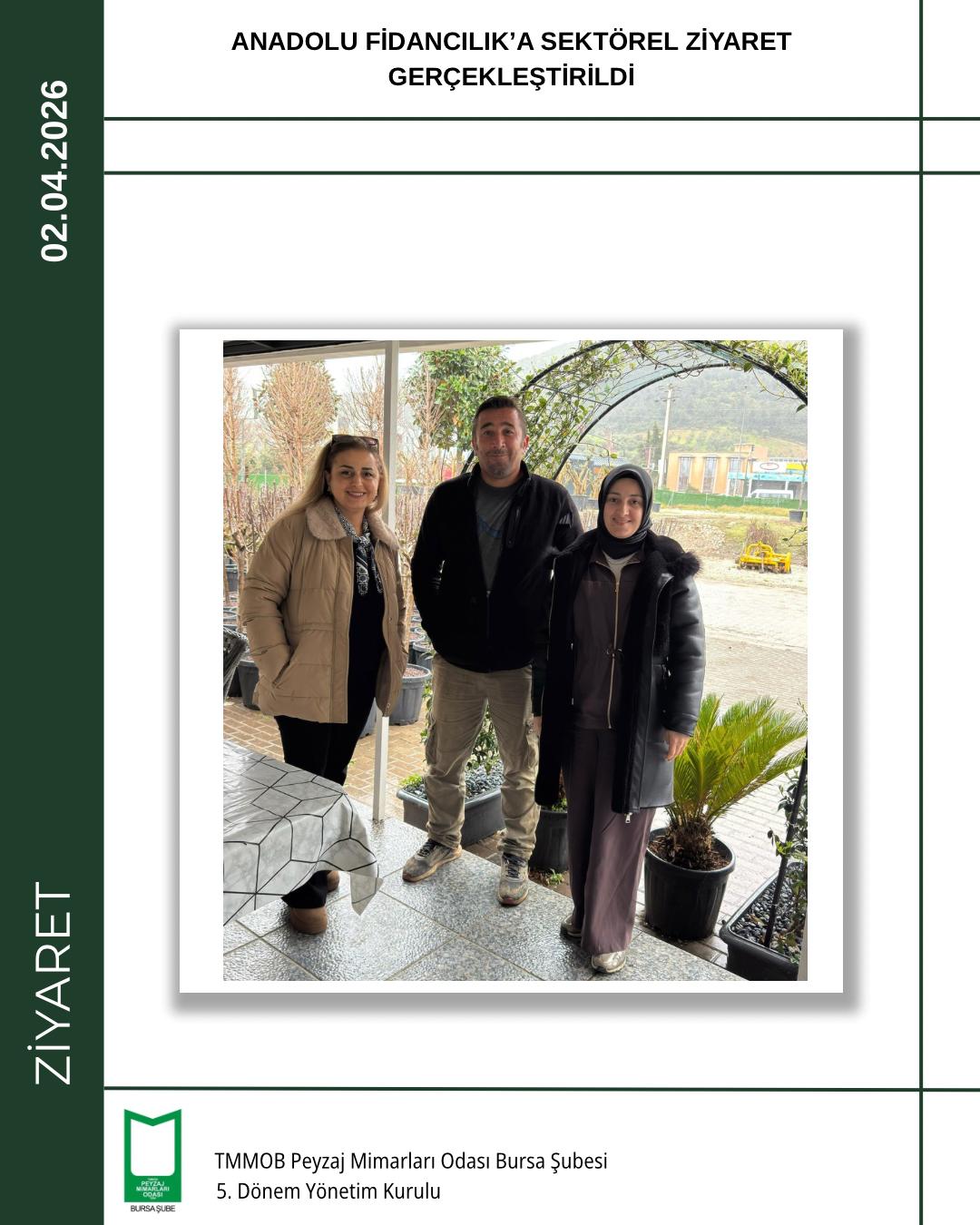 ANADOLU FİDANCILIK’A SEKTÖREL ZİYARET GERÇEKLEŞTİRİLDİ