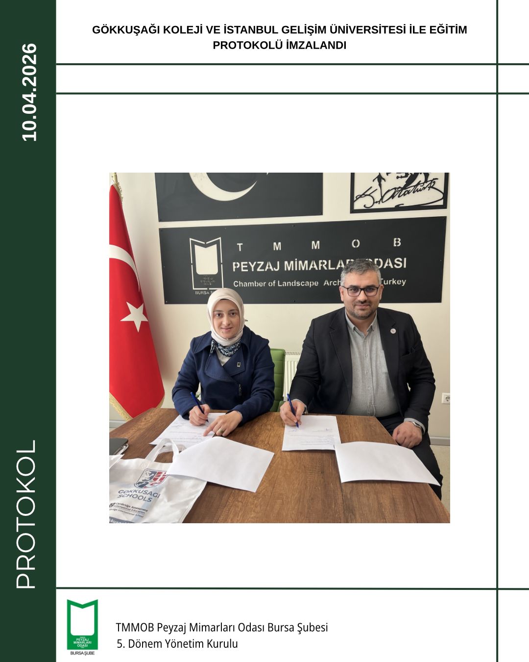 GÖKKUŞAĞI KOLEJİ VE İSTANBUL GELİŞİM ÜNİVERSİTESİ İLE EĞİTİM PROTOKOLÜ İMZALANDI