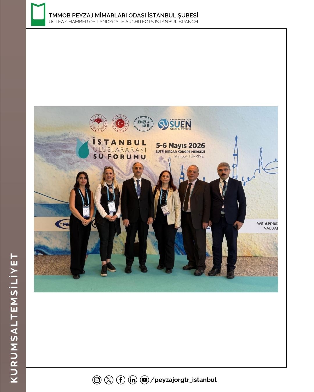 5. İSTANBUL ULUSLARARASI SU FORUMUNA KATILIM SAĞLADIK