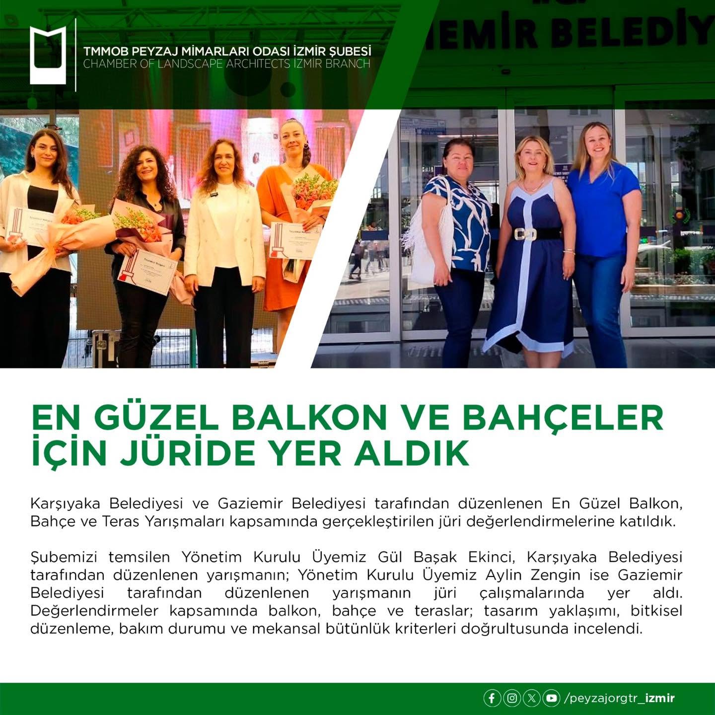 EN GÜZEL BALKON VE BAHÇELER İÇİN JÜRİDE YER ALDIK