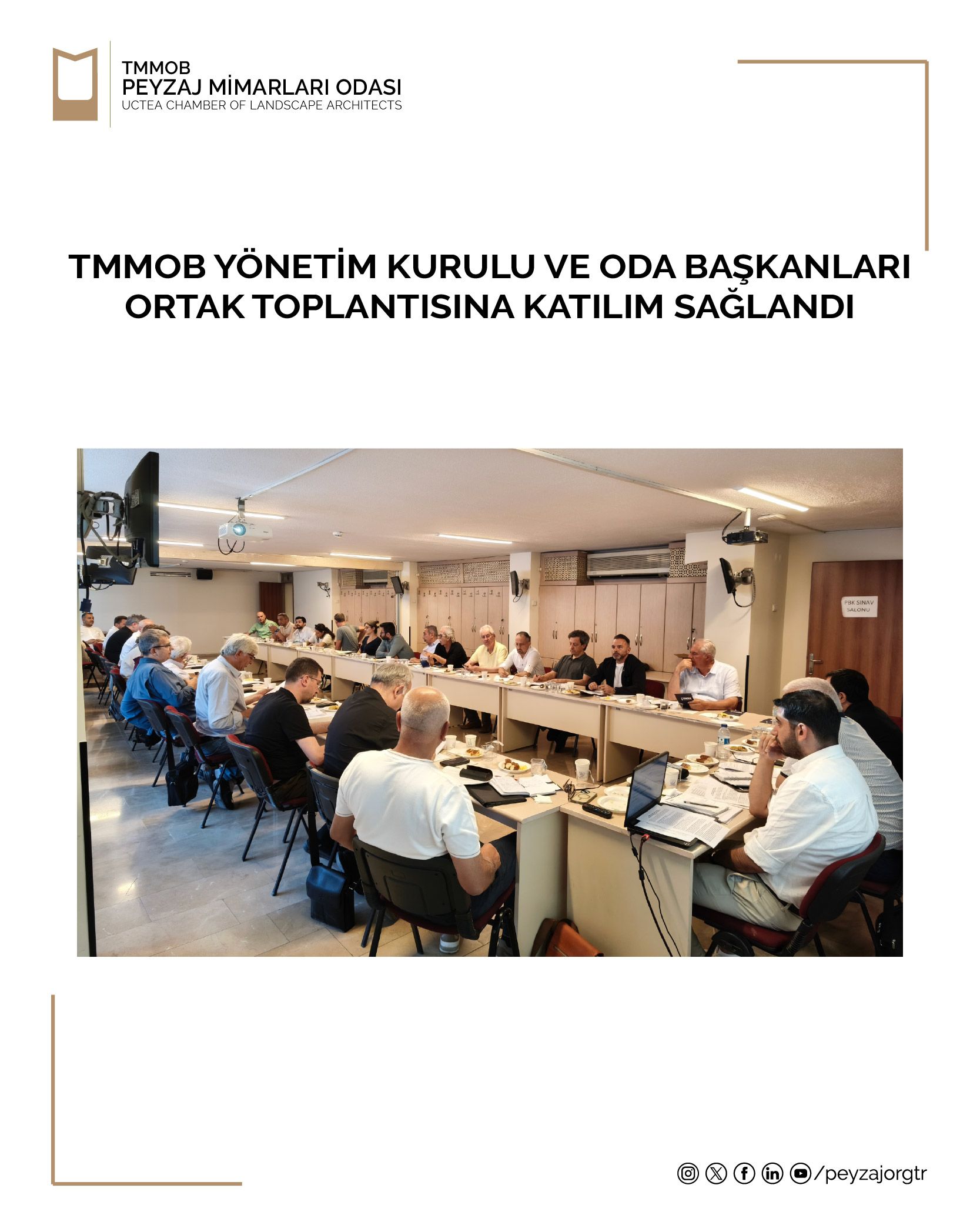 TMMOB YÖNETİM KURULU VE ODA BAŞKANLARI ORTAK TOPLANTISINA KATILIM SAĞLANDI