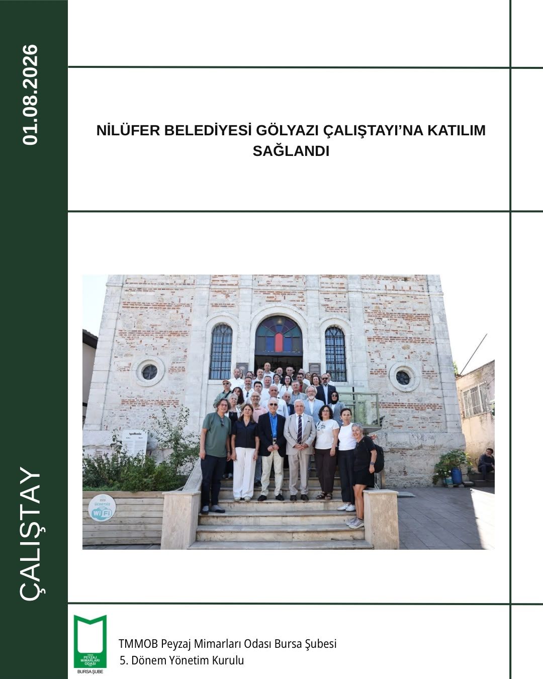 NİLÜFER BELEDİYESİ GÖLYAZI ÇALIŞTAYI’NA KATILIM SAĞLANDI
