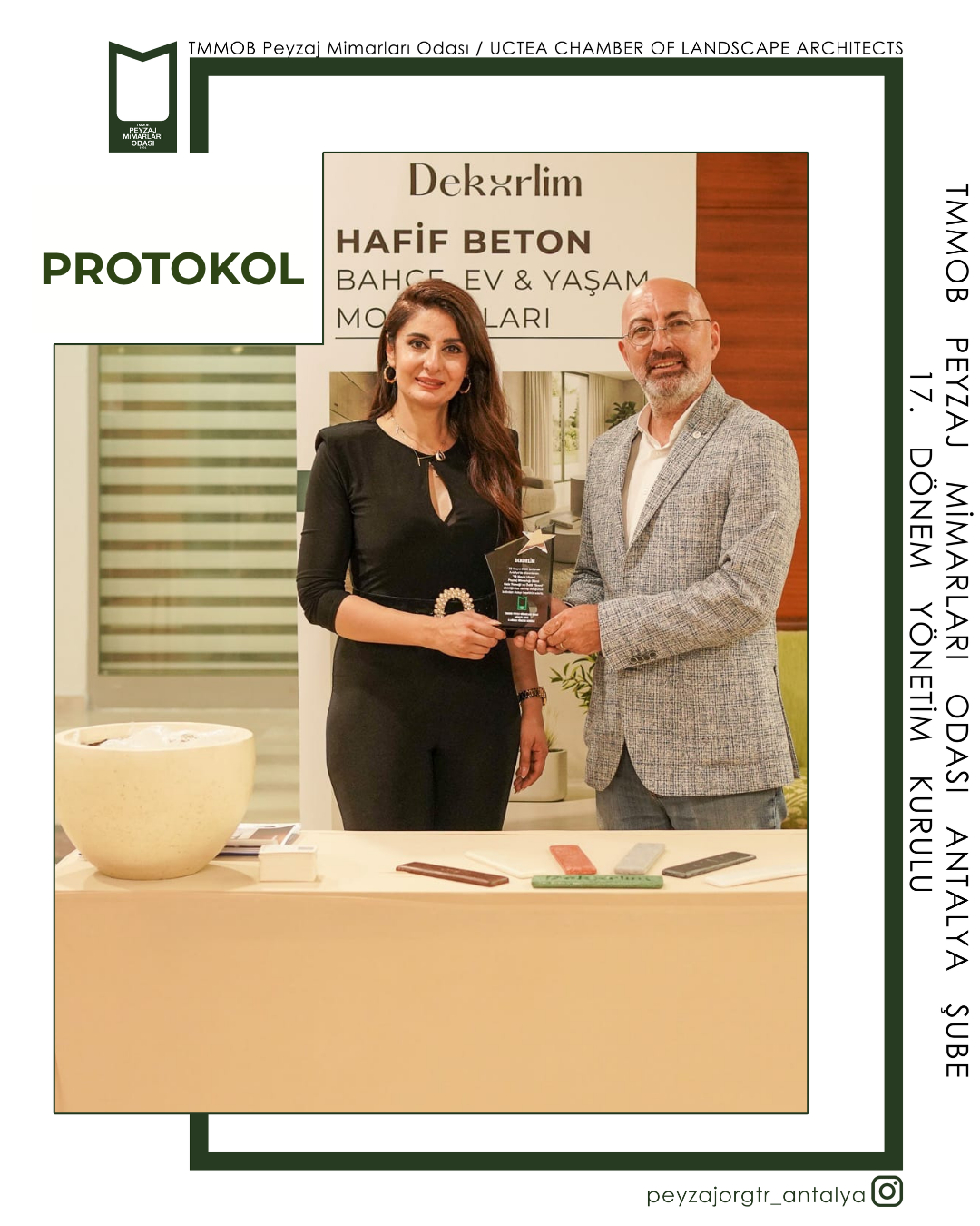 TMMOB PEYZAJ MİMARLARI ODASI ANTALYA ŞUBESİ & DEKORLİM PEYZAJ DEKORASYON ÜRÜNLERİ İNDİRİM PROTOKOLÜ
