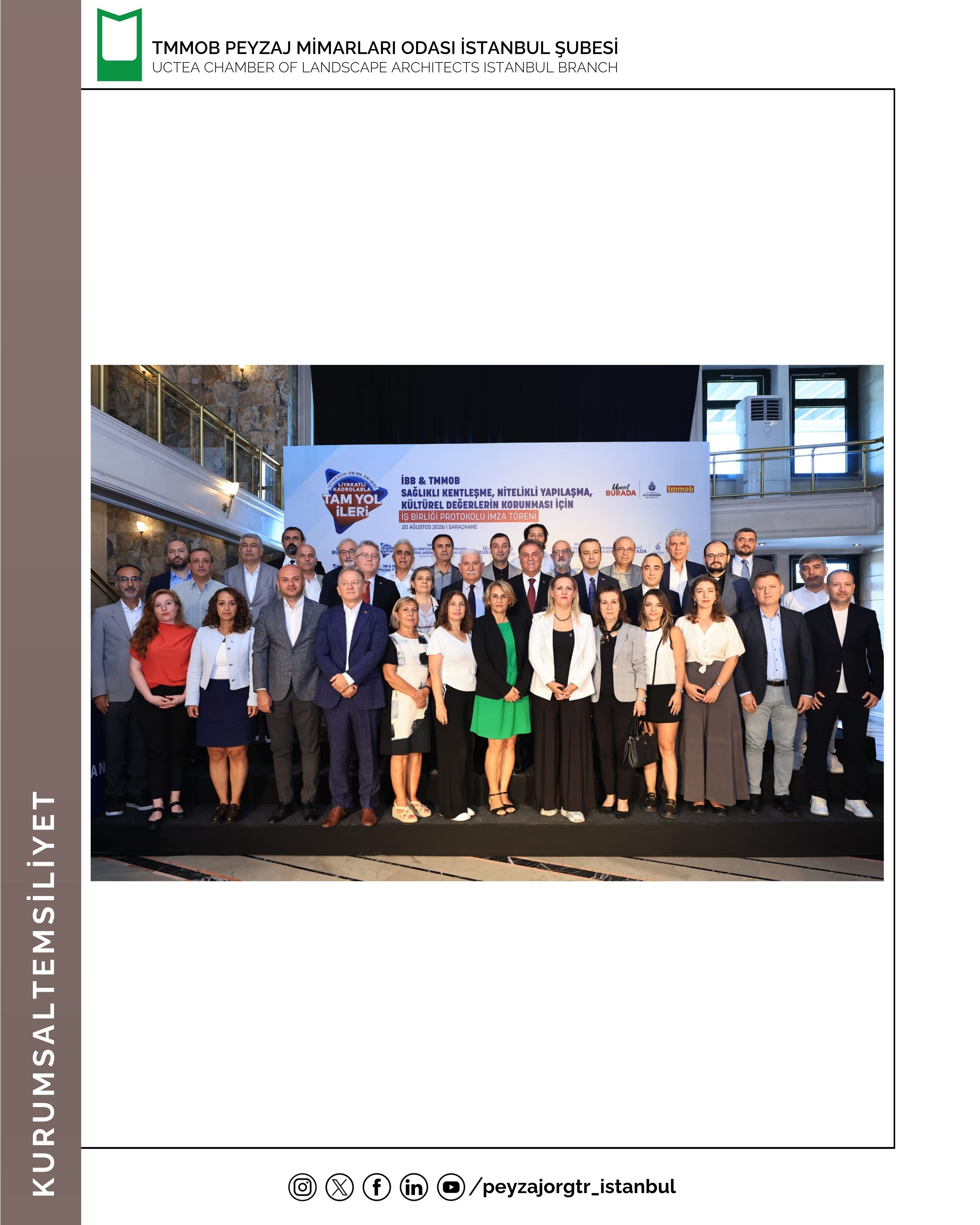 İBB & TMMOB İŞ BİRLİĞİ PROTOKOLÜ İMZA TÖRENİNE KATILIM SAĞLADIK 