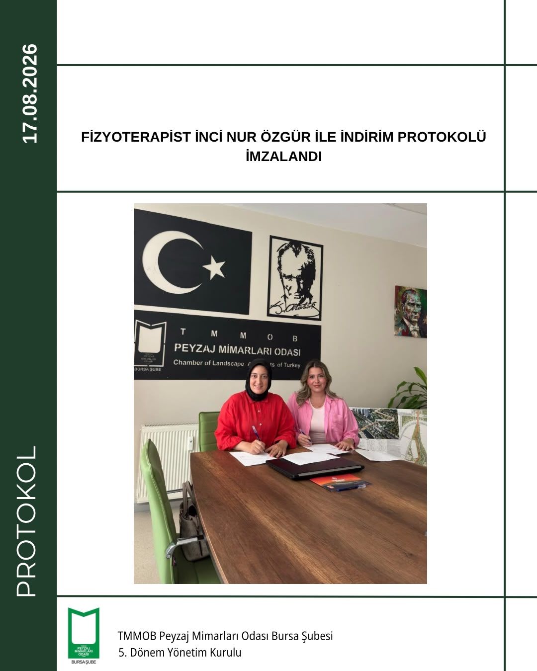 FİZYOTERAPİST İNCİ NUR ÖZGÜR İLE İNDİRİM PROTOKOLÜ İMZALANDI