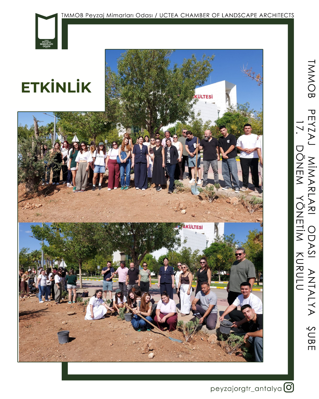AKDENİZ ÜNİVERSİTESİ MİMARLİK FAKÜLTESİ FİDAN DİKİM ETKİNLİĞİ