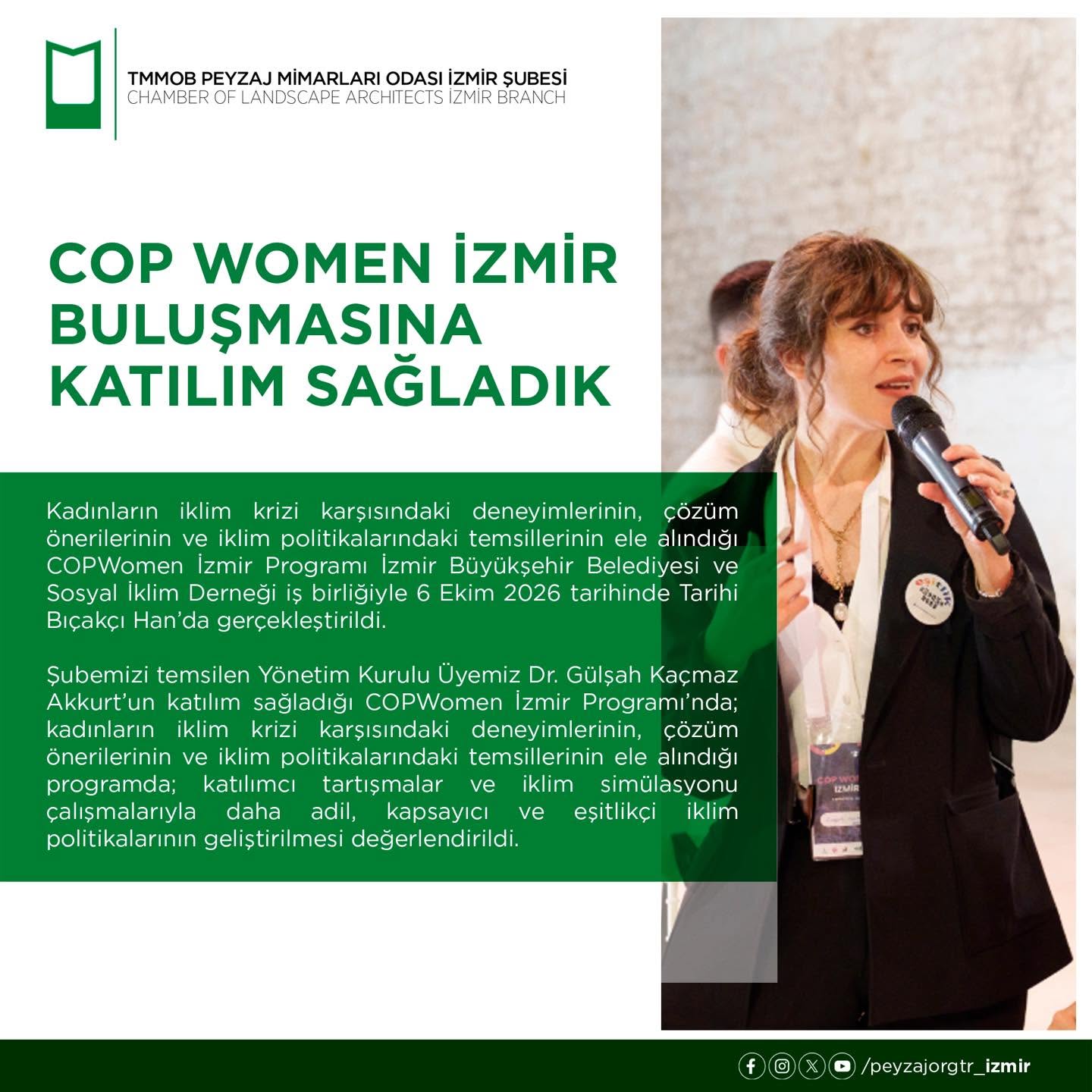 COP WOMEN İZMİR BULUŞMASINA KATILIM SAĞLADIK