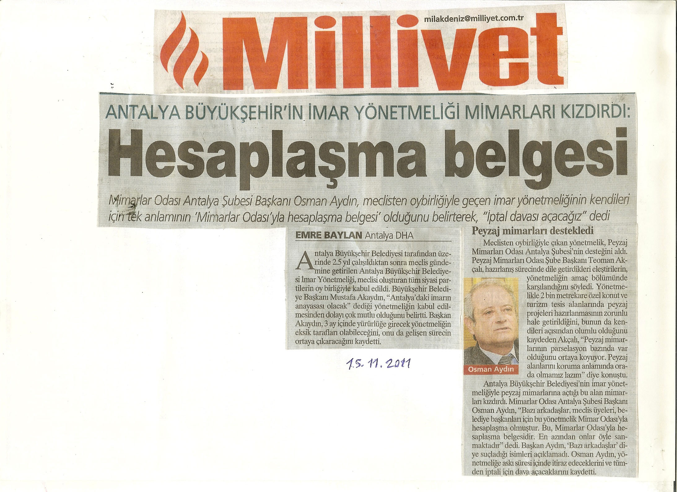 PEYZAJ PROJELERİ, ANTALYA İMAR YÖNETMELİ` NDE YER ALDI, YANKILARI SÜRÜYOR