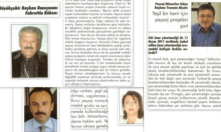 YENİ İMAR YÖNETMELİĞİ VE PEYZAJ MİMARLIĞI, SON NOKTA DERGİSİ` NDE