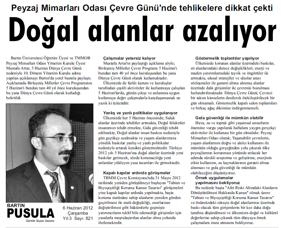 DÜNYA ÇEVRE GÜNÜ- BARTIN PUSULA