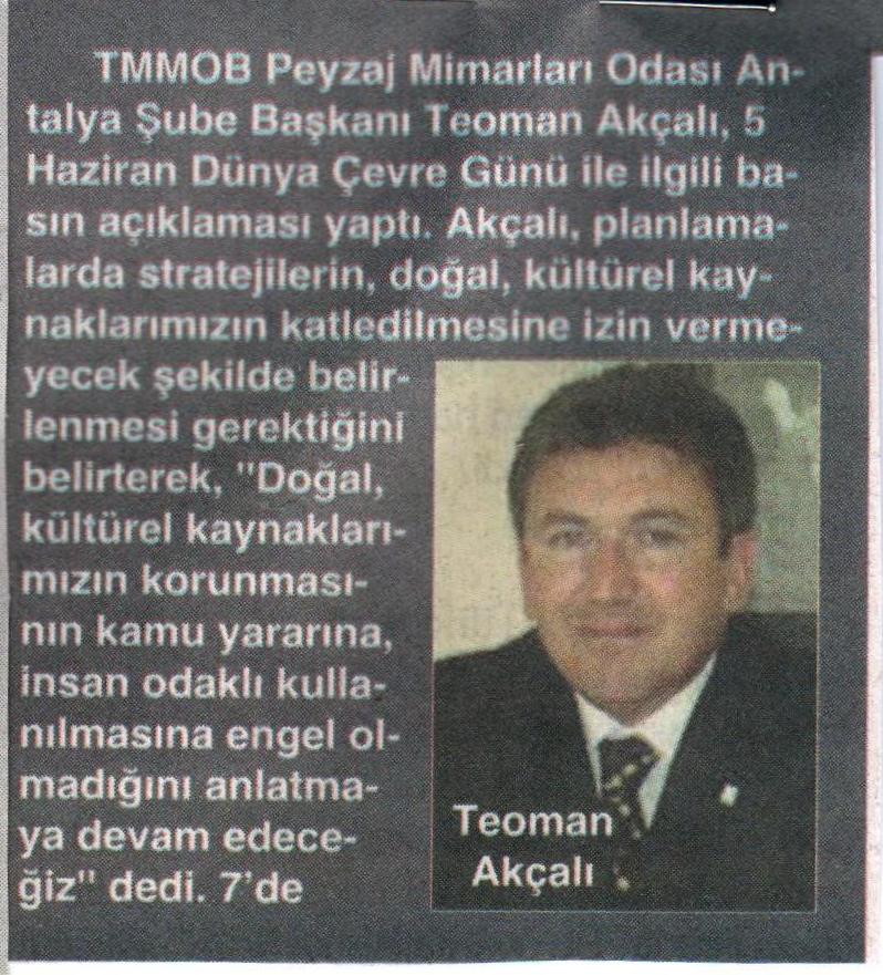 BASINDA ŞUBEMİZ: ÇEVRE, SERMAYEDARLARIN HIRSLARINA SUNULMAMALI