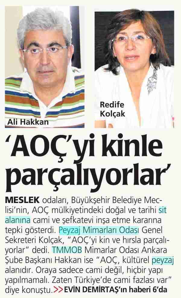 AOÇ Yİ KİNLE PARÇALIYORLAR MİLLİYET-ANKARA 08.07.2012