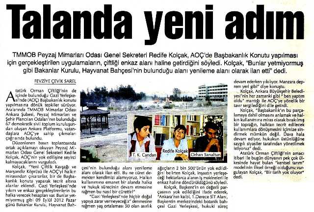 TALANDA YENİ ADIM. 21.09.2012 - BAŞKENT