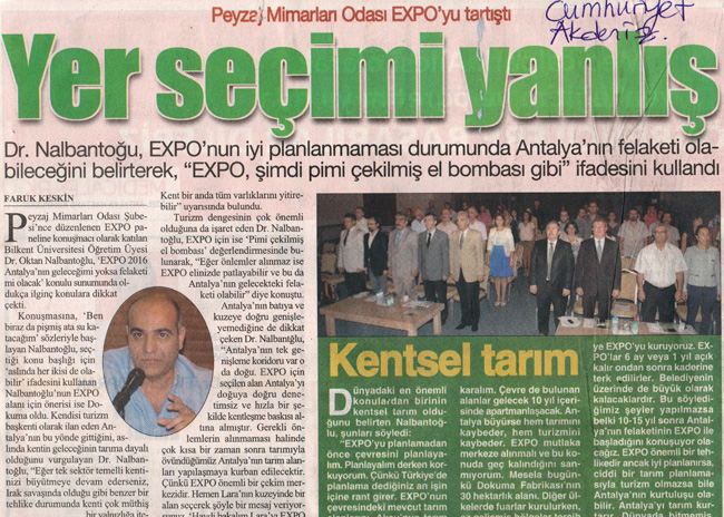 BASINDA "EXPO 2016`YA GİDEN YOLDA" PANELİ