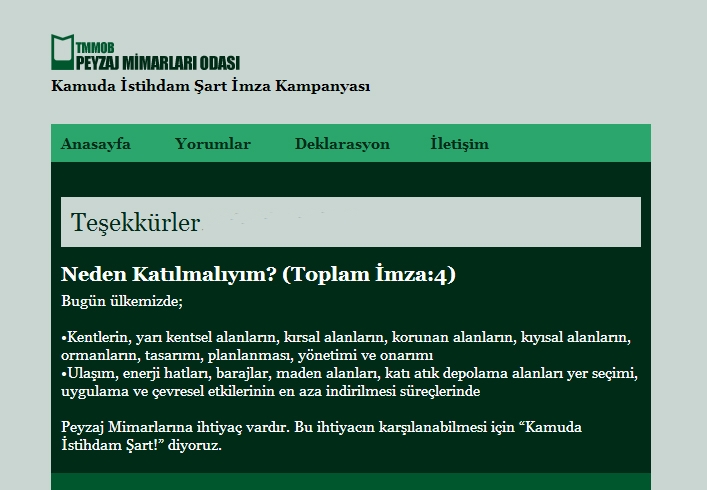 KAMUDA İSTİHDAM ŞART İMZA KAMPANYASI 