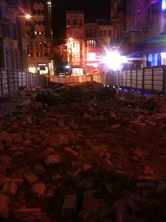 TAKSİM PROJESİ İÇİN KAZI ÇALIŞMALARI HER ŞEYE RAĞMEN BAŞLADI