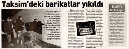 TAKSİM DAYANIŞMASI BİR BASIN AÇIKLAMASI YAPTI
