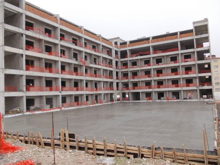 TMMOB ÖĞRENCİ EVİ VE SOSYAL TESİSLERİ BİNASININ BETONARMESİ TAMAMLANDI