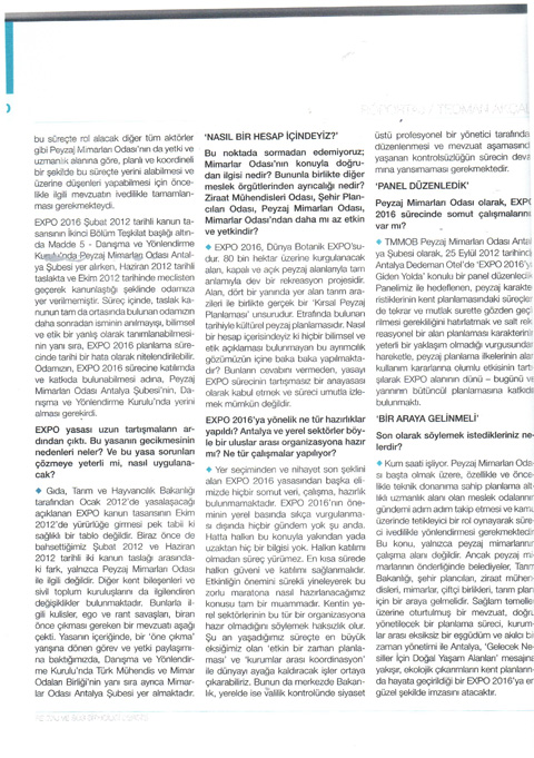 TEOMAN AKÇALI: "EXPO 2016, ANTALYA İÇİN TARİHİ BİR FIRSAT"