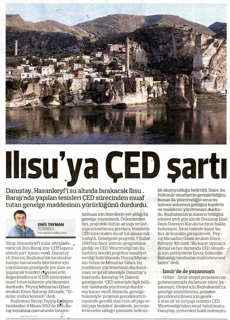 ILISU`YA ÇED ŞARTI 10.01.2013 / RADİKAL