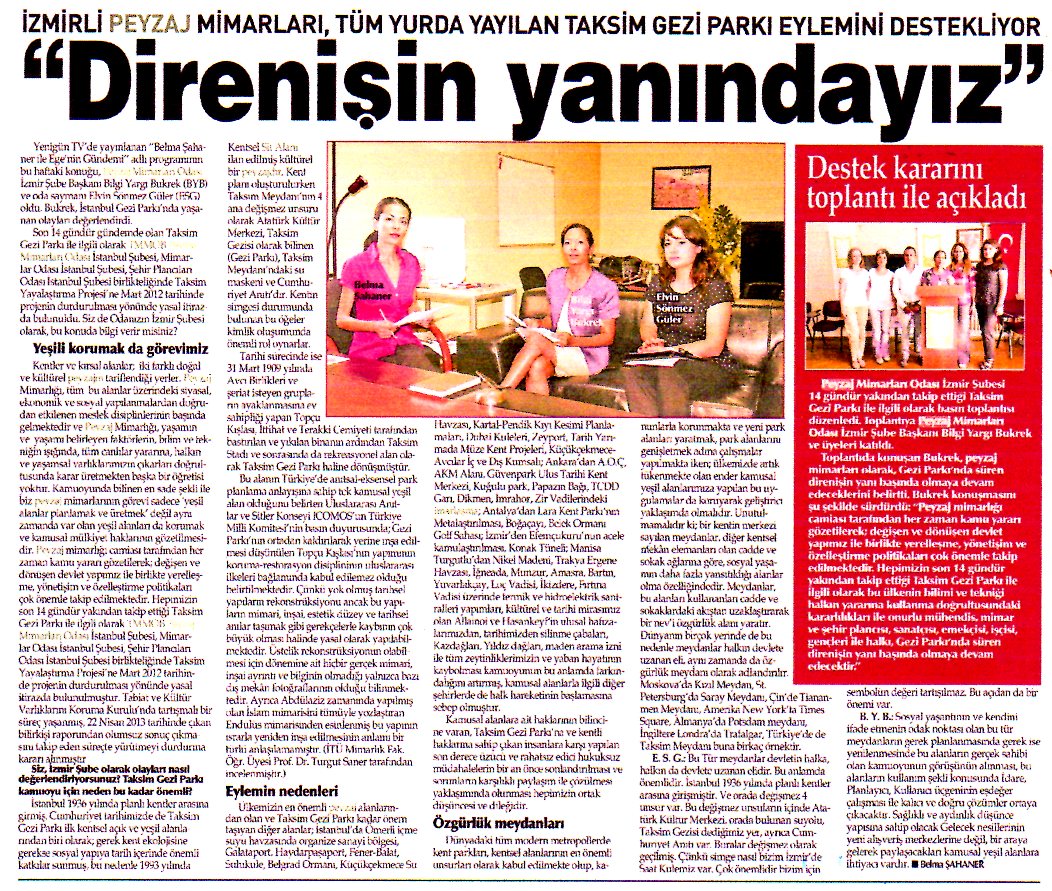 PEYZAJ MİMARLARI: DİRENİŞİN YANINDAYIZ