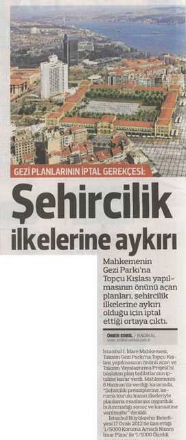 GEZİ`YE KIŞLAYI YARGI BİTİRDİ - RADİKAL - 04.07.2013