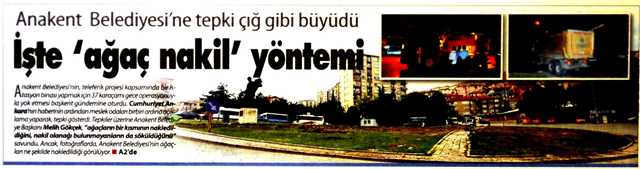 CUMHURİYET ANKARA - İŞTE `AĞAÇ NAKİL` YÖNTEMİ