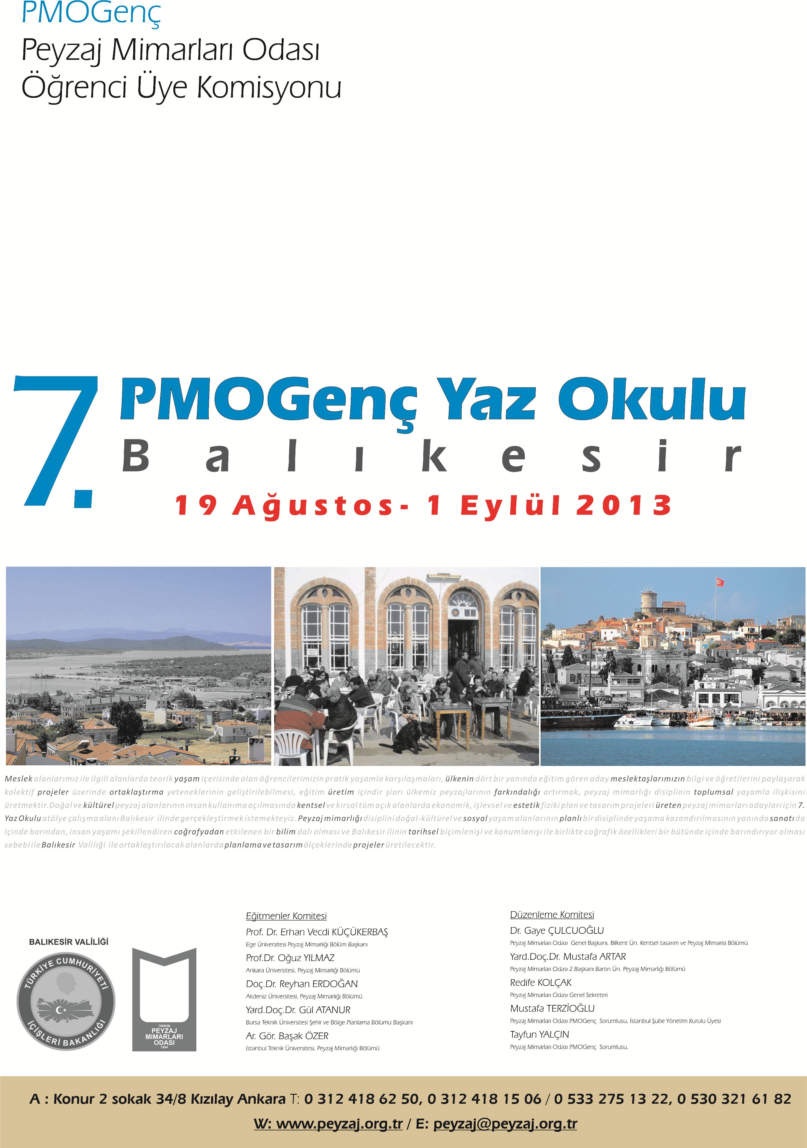 ODAMIZ PMOGENÇ 7. YAZ OKULU BALIKESİR`DE 19 AĞUSTOS TARİHİNDE BAŞLIYOR