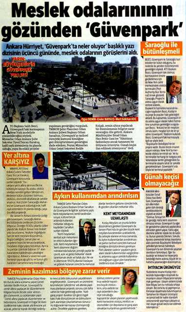 MESLEK ODALARININ GÖZÜNDEN GÜVENPARK 19.09.2013 / HÜRRİYET ANKARA