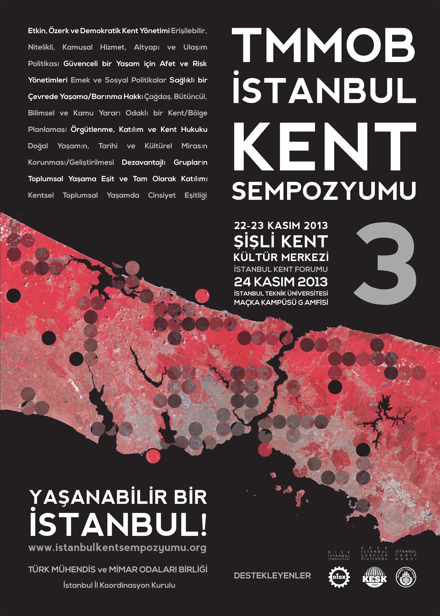 TMMOB III. İSTANBUL KENT SEMPOZYUMU "YAŞANABİLİR BİR İSTANBUL" 22-23-24 KASIM 2013 / İSTANBUL