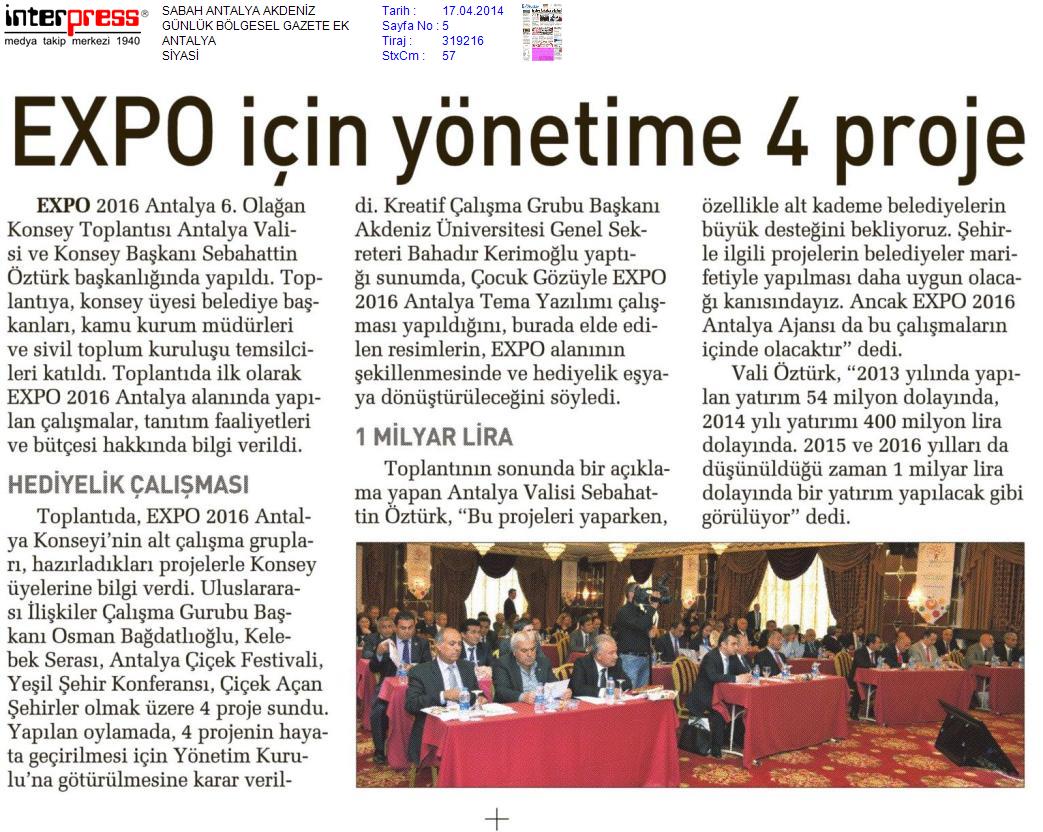 DÜNYA’NIN EN YEŞİL ŞEHRİ ANTALYA İÇİN ŞUBEMİZDEN BÜYÜK ADIM