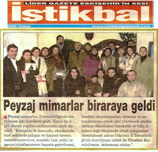 ESKİŞEHİR İSTİKBAL 14.01.2008 "PEYZAJ MİMARLARI BİRARAYA GELDİ"