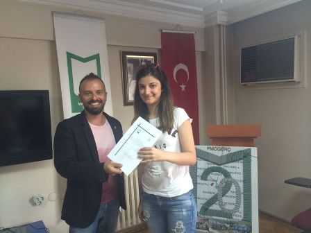 PMOGENÇ ÖĞRENCİLERİNE TEŞEKKÜR BELGESİ VERİLDİ.