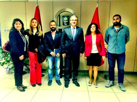 KARŞIYAKA BELEDİYE BAŞKANI HÜSEYİN MUTLU AKPINAR`I MAKAMINDA ZİYARET ETTİK.