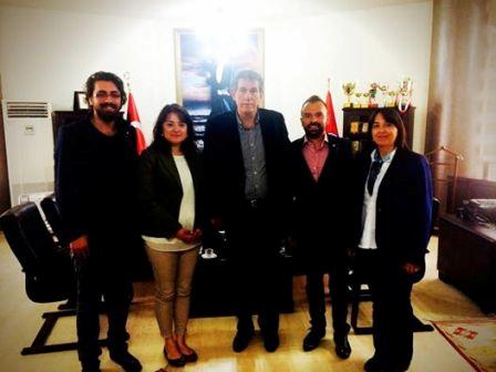 BALÇOVA BELEDİYE BAŞKANI MEHMET ALİ ÇALKAYA`YI MAKAMINDA ZİYARET ETTİK.