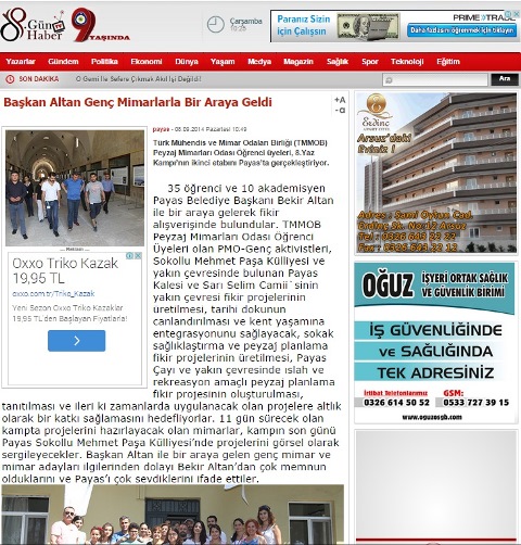 BAŞKAN ALTAN GENÇ MİMARLARLA BİR ARAYA GELDİ - 08.09.2014 / 8. GÜN HABER