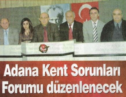 ADANA KENT SORUNLARI FORUMU BASIN AÇIKLAMASI