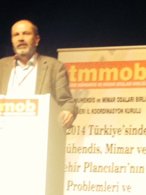 2014 TÜRKİYE`SİNDE MÜHENDİSİ, MİMAR VE ŞEHİR PLANCILARININ PROBLEMLERİ VE ÇÖZÜM ÖNERİLERİ PANELİNE KATILDIK