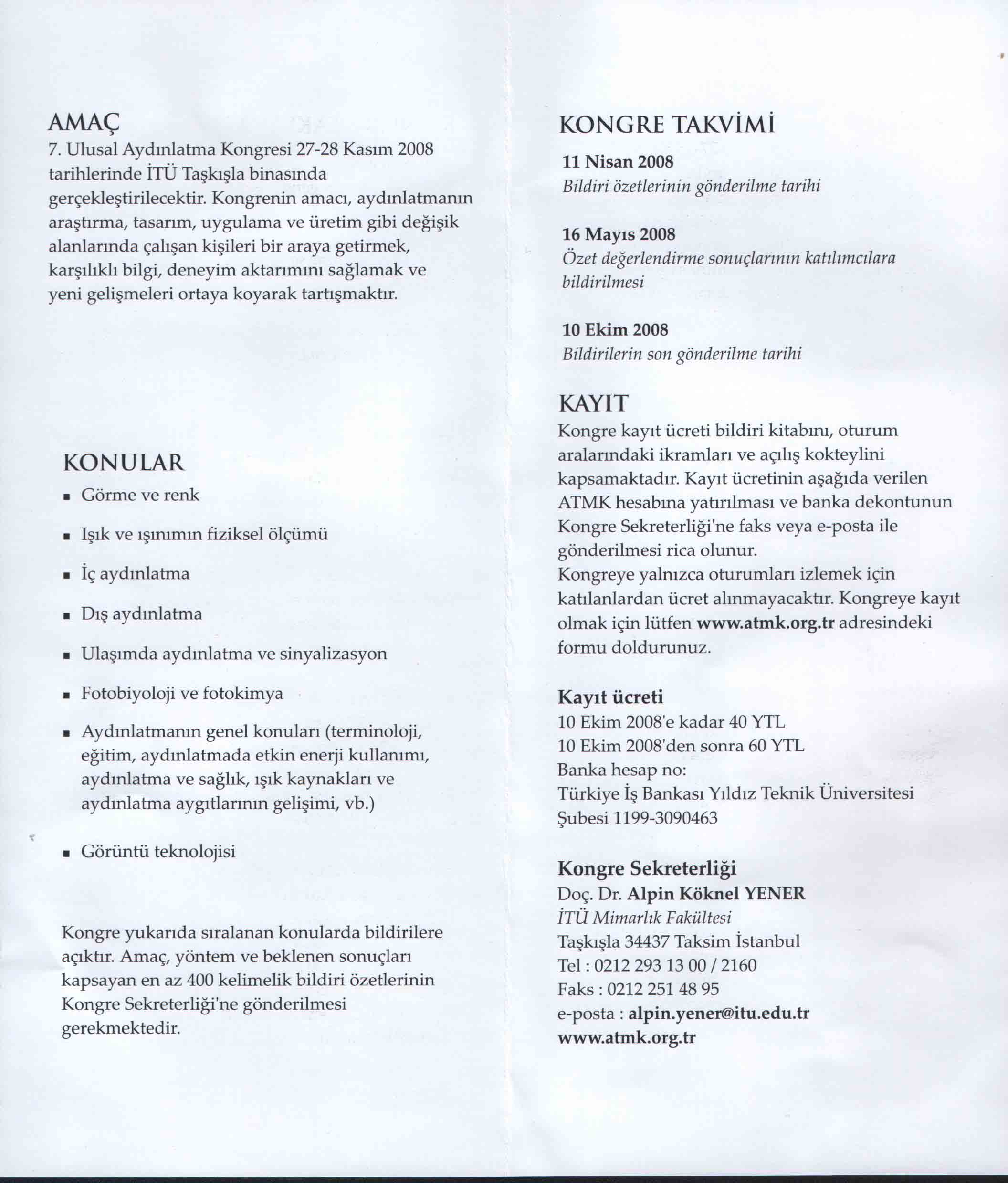 7. ULUSAL AYDINLATMA KONGRESİ