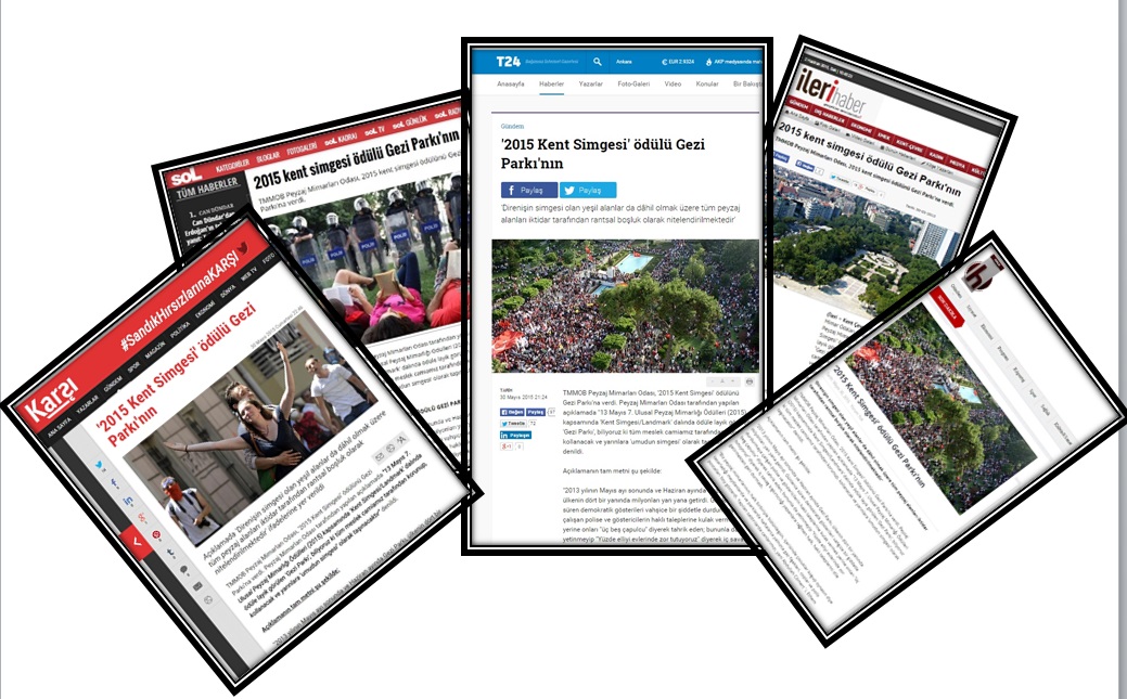 BASINDA GEZİ PARKI (2015 KENT SİMGESİ ÖDÜLÜ) AÇIKLAMASI