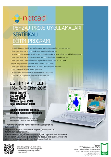 NETCAD PEYZAJ PROJE UYGULAMALARI SERTİFİKALI EĞİTİM PROGRAMI