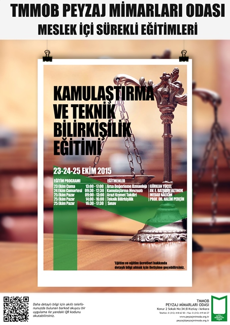 2016 YILI KAMULAŞTIRMA VE TEKNİK BİLİRKİŞİLİK SERTİFİKASI EĞİTİM PROGRAMI BAŞLIYOR.