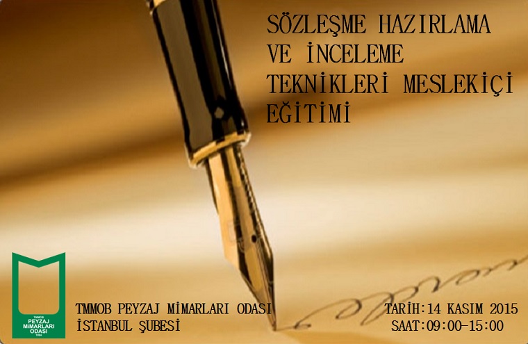 SÖZLEŞME HAZIRLAMA VE İNCELEME TEKNİKLERİ MESLEK İÇİ EĞİTİM PROGRAMI