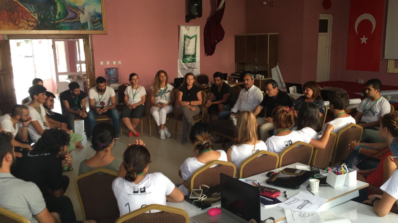 TMMOB BAŞKANI EMİN KORAMAZ VE 2. BAŞKAN ZÜBER AKGÖL PMOGENÇ GÖREME YAZ KAMPINI ZİYARET ETTİ.