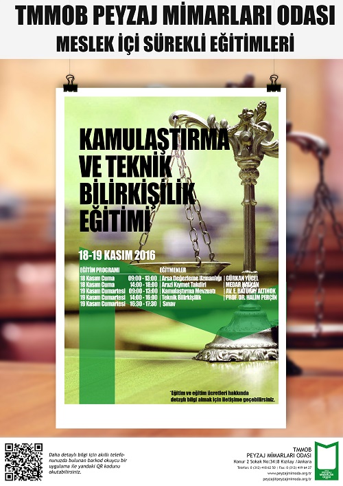 2017 YILI KAMULAŞTIRMA VE TEKNİK BİLİRKİŞİLİK SERTİFİKASI EĞİTİM PROGRAMI BAŞLIYOR