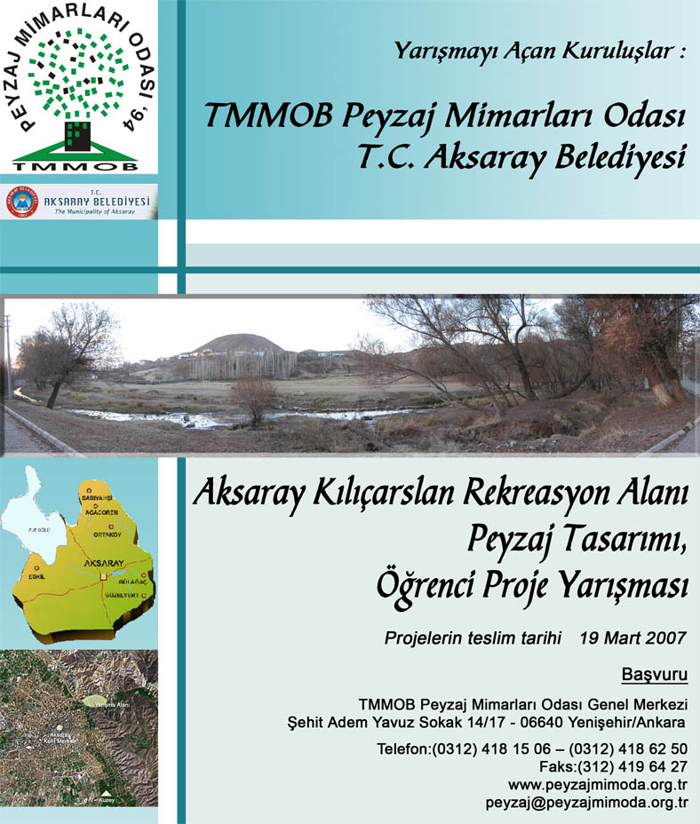 AKSARAY KILIÇARSLAN REKREASYON ALANI PEYZAJ TASARIMI ÖĞRENCİ PROJE YARIŞMASI