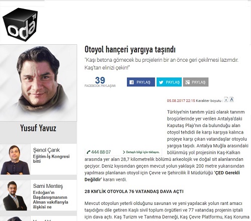 OTOYOL HANÇERİ YARGIYA TAŞINDI 05.08.2017 / ODATV